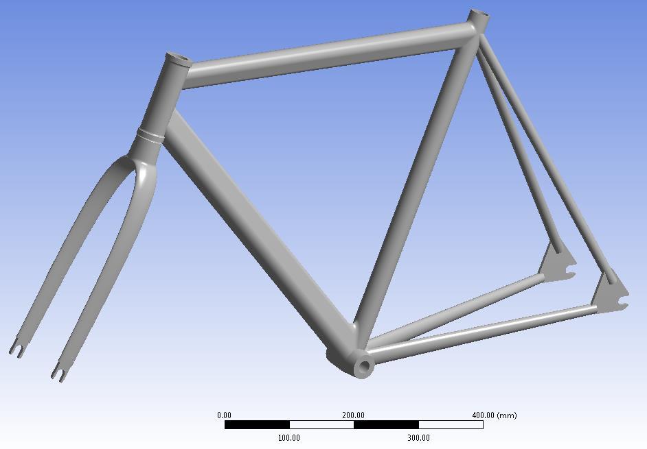 2. Methods 2.1 Bicycle Properties The manufacturer supplied a partially comprehensive set of engineering drawings.