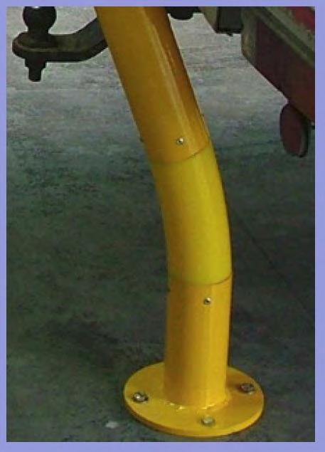 Base plated bollards are designed for fixing directly to concrete surface. In versions are available for other substrates.