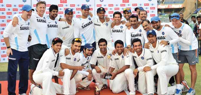 ANNUAL REP0RT 2011-12 INDIA V WEST INDIES (TESTs AND ODIs) Tests: Delhi: 6 Nov 10 Nov Kolkata: 14 Nov 18 Nov Mumbai: 22 Nov 26 Nov The Indian team after winning the Test series against the West