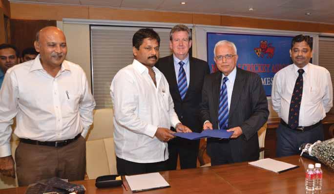 MUMBAI CRICKET ASSOCIATION The Association signed a M.O.U. with Cricket New South Wales on 14 November 2011, for an exchange of cricketing activities, including, but not limited to the following: A