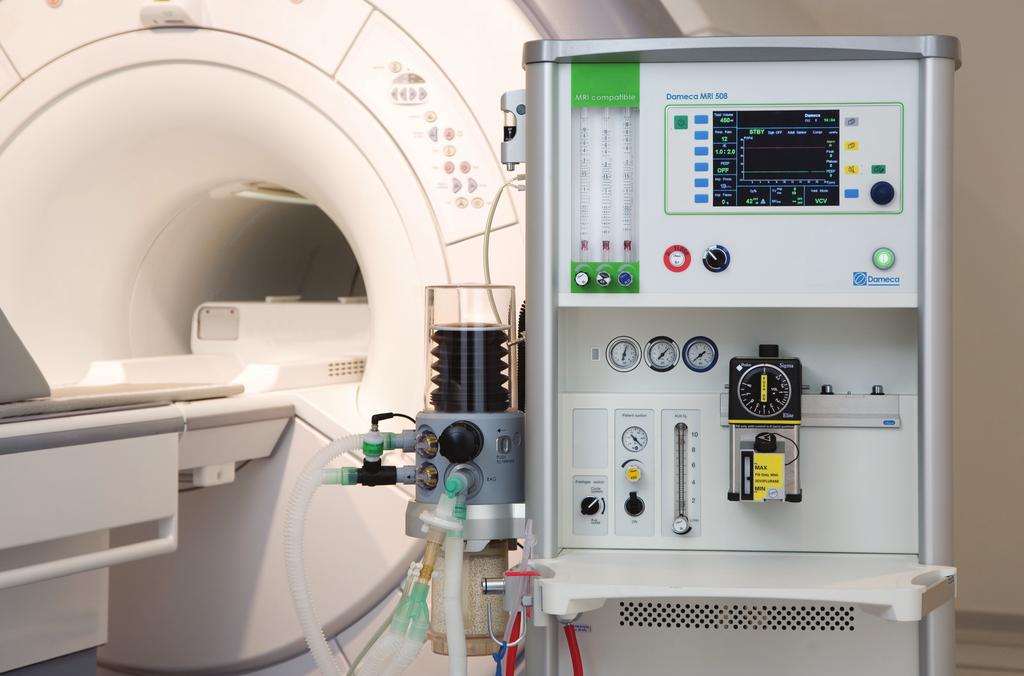 State-of-the-art MRI anesthesia technology Microprocessor-controlled ventilator Our ventilator compensates for changes in the freshgas flow and compliance in the breathing