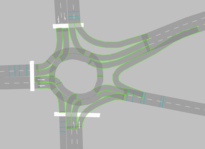 Figure-21 links and connectors of the turbo roundabout design. Study site-ii: SE 92nd Ave & SE Flavel St I.