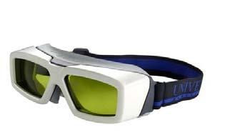 It should therefore be noted that the appropriate glasses are used according with the applied laser wavelength. Under some circumstances the use of goggles is instructed.