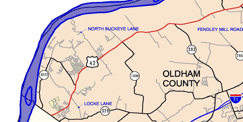 Oldham County Major Thoroughfare Plan US 42 Capacity Improvements Project Location Roadway: US 42 Length: 6.