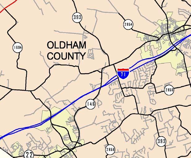 Oldham County Major Thoroughfare Plan KY 146 from KY 329B to KY 393 Project Location Roadway: KY 146 from KY 329 B to KY 393 Length: 3.