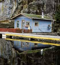 At Telegraph Cove, a turn-of-the-century hamlet of wooden homes on a boardwalk, you can see the whale museum.