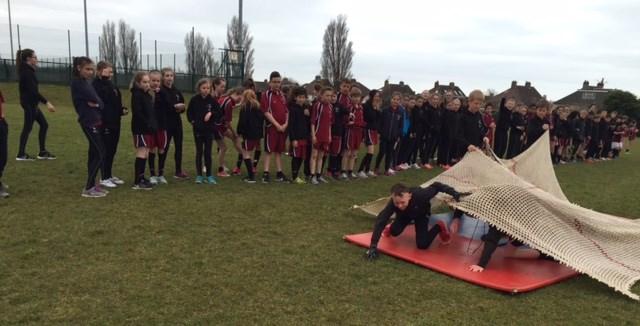 Sports Leaders, who had their own competition using the obstacle course. These leaders kindly took time out of lessons to help set up and run the charity day.