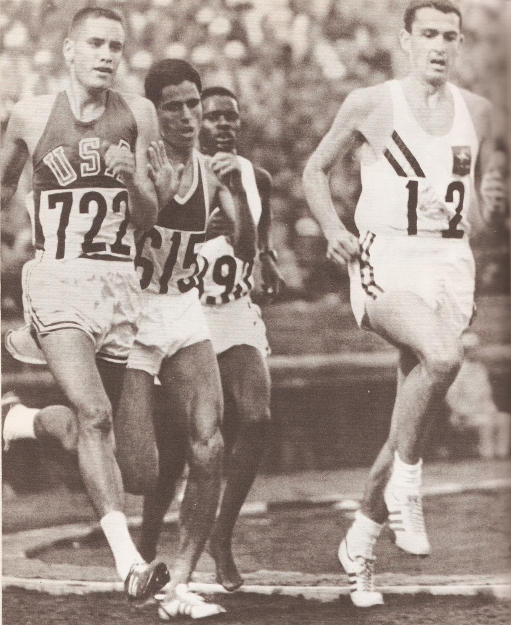 Billy Mills (left) and Ron Clarke (right during the can 10,000m at the Hadd s Approach to Distance