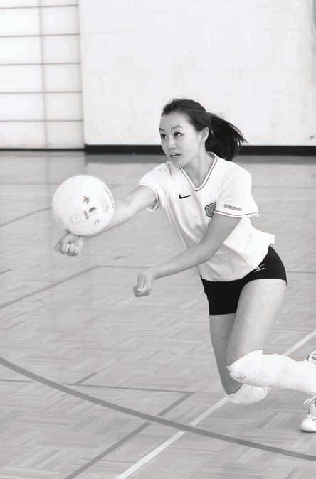 96 VOLLEYBALL SKILLS & DRILLS Ideally, the same forearm pass used to receive serve should be the first priority when digging a ball.