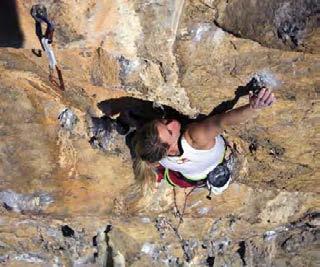 ) Natalija Gros climbed the Histerija (Hysteria) Route and became the first Slovene woman who managed grade 8c+ in a natural rock-wall. (Urban Golob s archive.