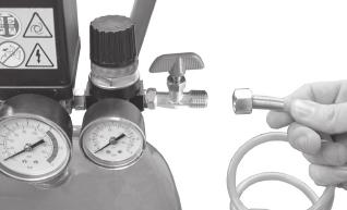 If the compressor has not been used for 24 hours or more, open the drain valve to drain any condensate which may have accumulated. When clear, close the valve, finger tight.