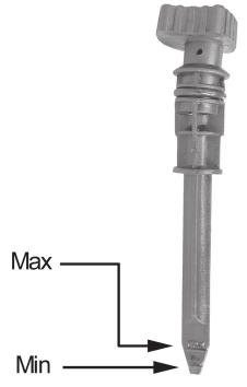 Ensure the oil level is between the min and max marks on the dipstick.