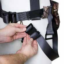 shoulder straps and waist belt are comfortably snug as shown in figure 10. 7.