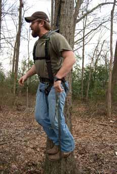 3. Tie the other end of the SRS to the harness belt loop as show in figure 26 position B. 4. Adjust the SRS so the large loop it forms is just above the ankles - figure 27. 5.