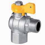 Gas square valve, M-F 3555 04 1/2" 160 10-140 t1 1/2" 13,5 43 64,5 27 15,5 14 3560 Válvula escuadra para gas,