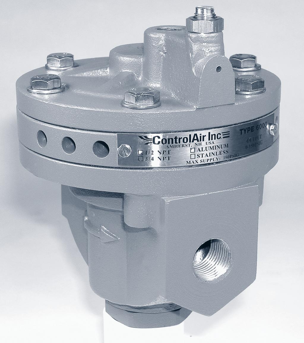 F E A T U R E S Fast Response Delivers high air volume for rapid actuator stroking Adjustable Bypass Valve Tunes unit response to eliminate actuator overshoot or overdamping Soft Seat Sealing