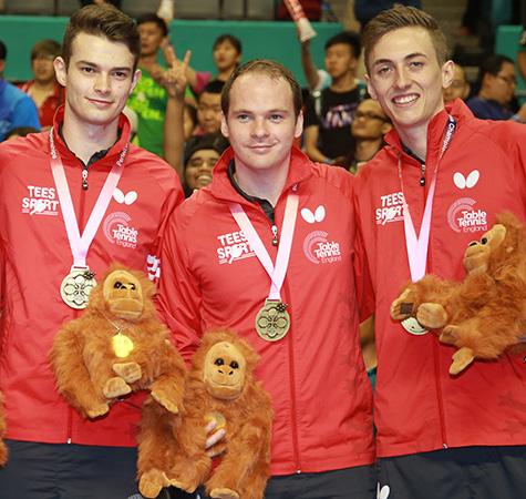 Victor Barna Award Paul Drinkhall, Liam Pitchford, Sam Walker For their success in winning the bronze medal at the