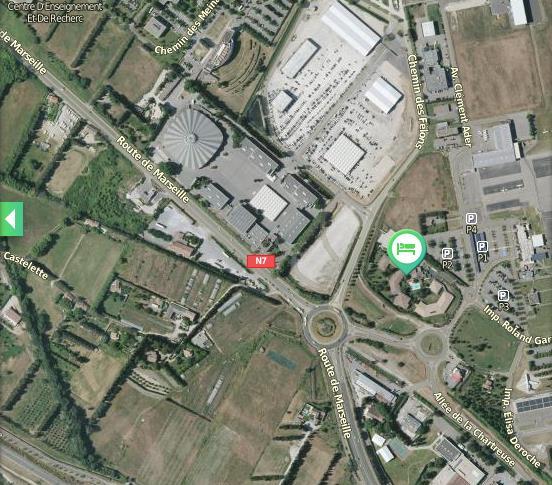 VENUE MAP ACCESS AU SITE TRANSPORTS BY CAR The Parc des Expositions is near the motorway exit A7 "Avignon Sud", it is adjacent to the airport of Avignon, it is very well indicated.