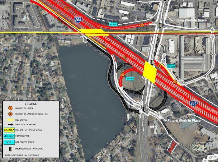Witchduck Road I-264 widening included I-64/I-264 (HRTAC) associated improvements address deficiencies related to eastbound traffic flow