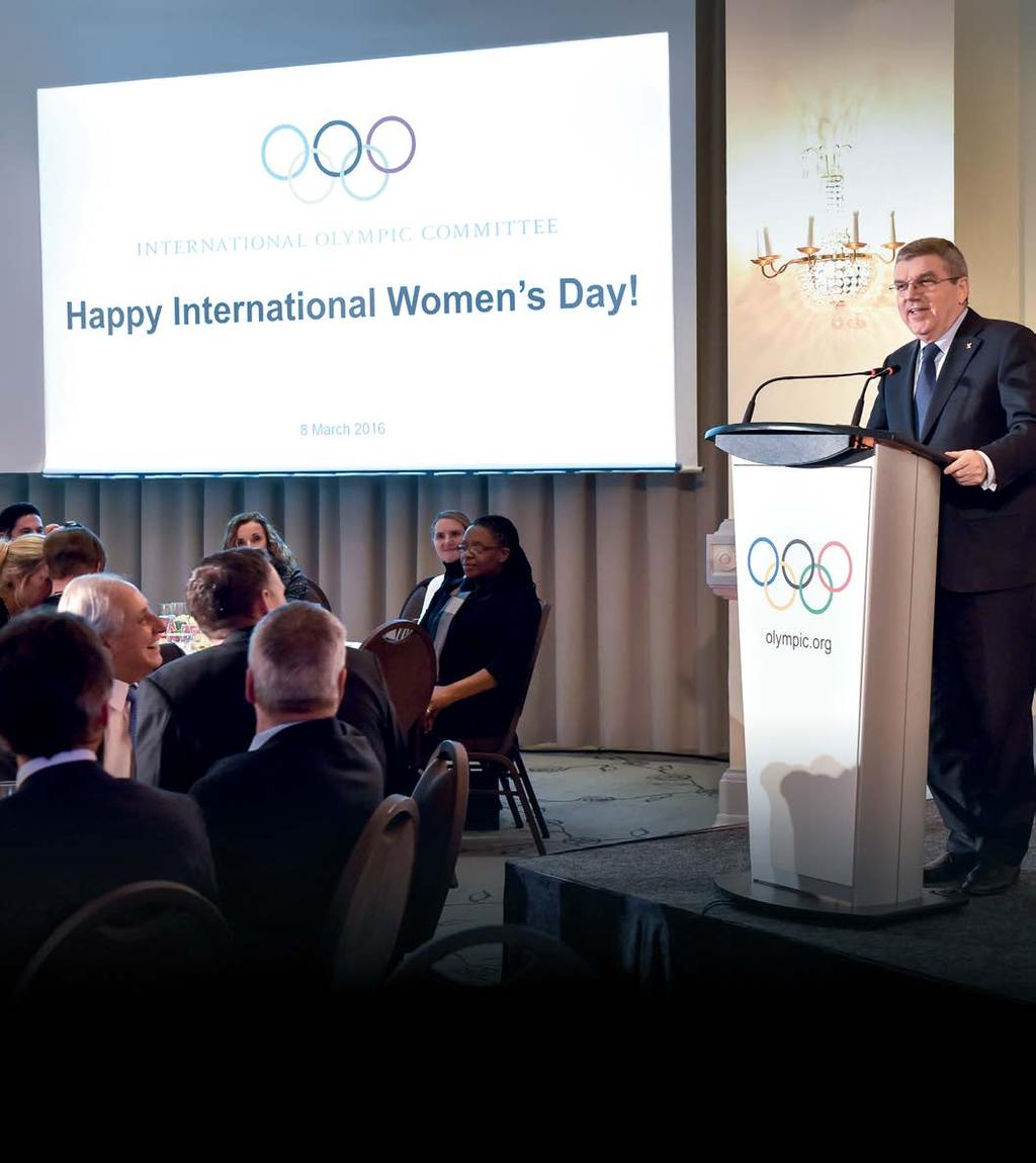 This point was emphasised at the 5th IOC World Conference on Women and Sport, which was held in Los Angeles in 2012 under the theme, Together Stronger: The Future of Sport.