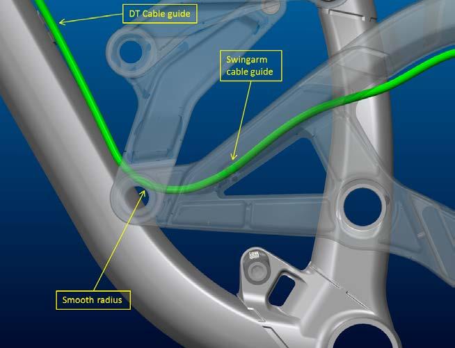 Main frame - swingarm connection: Remove shock and check cable
