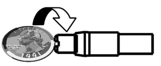 Figure 2-3 4. Once the Insert Retainer Screw is seated against the bore rod use a cartridge case, coin, screwdriver or knife blade to lightly tighten the Insert Retainer Screw.