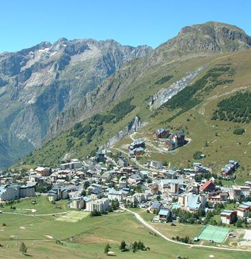 Possibly the most well known Tour de France mountain stage, Alpe d Huez in one of the French alps true dual season resorts.