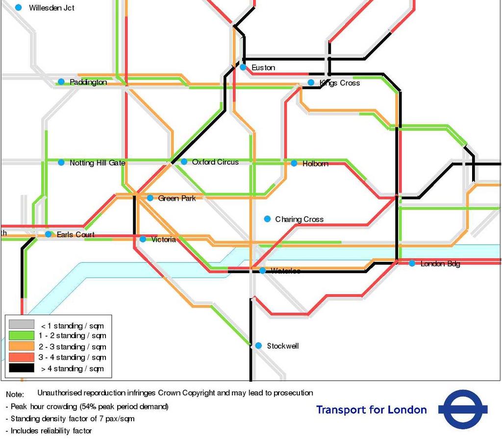 6.4 Public Transport Reference Case: Committed schemes only to 2031 Public transport demand is predicted to rise between now and 2031, with a 40 per cent rise forecast in London Underground boarders