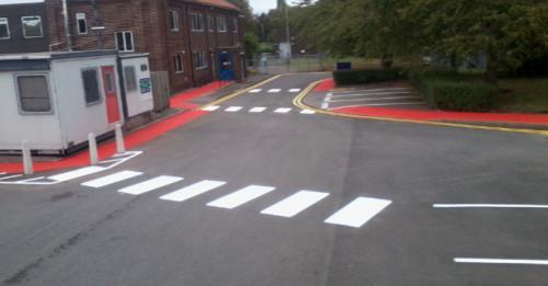 Safety markings to many sites throughout the