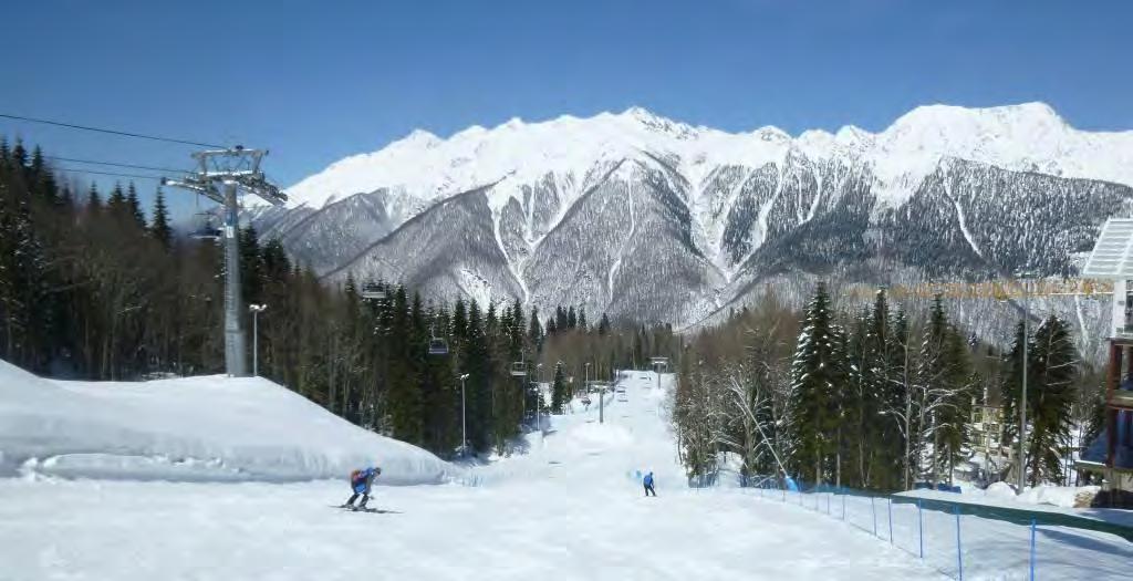 70 kilometres from Sochi, the resort of Krasnya Polyana served as the main site for the Olympics.