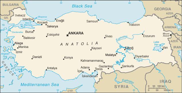 The average altitude in Turkey is 1 131 metres above sea level, but in eastern Anatolia, this average increases to 1 600 metres.