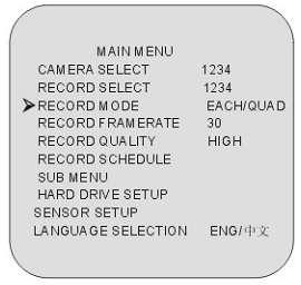 Modul inregistrarii Puteti folosi butonul pentru a selecta canalul stabilit sau a inregistra toatele canalele Alegeti : inregistrare toate canalele Alegeti : inregistrare canal stabilit pe