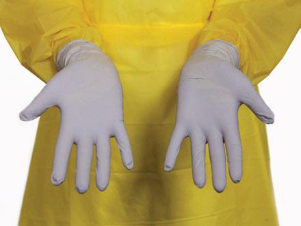 If hands become visibly contaminated during PPE removal, wash hands before