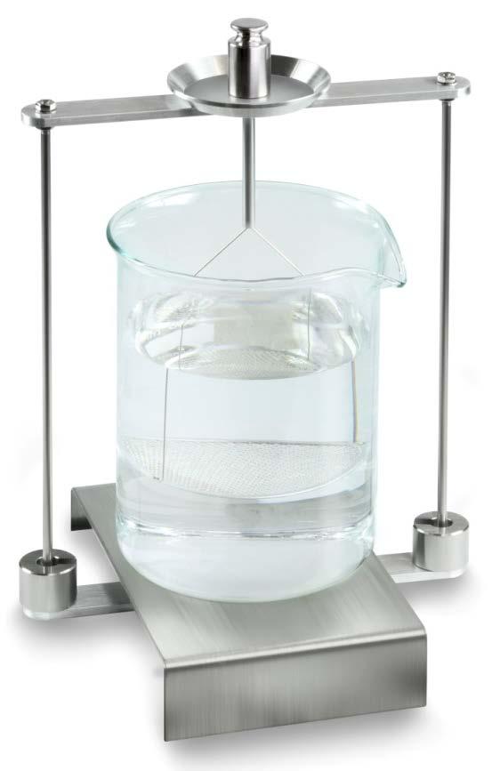 6.1.2 Determining density of the test liquid 1. Fill test liquid into the glass beaker. Make sure that the balance is in the mode for density determination of liquids (see chap. 6.1.1).
