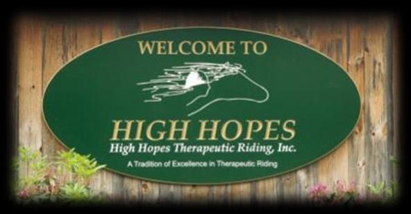 Welcome! Thank you for volunteering at High Hopes Therapeutic Riding! Volunteers serve a vital role in the success of High Hopes.