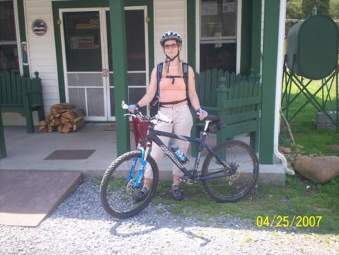 Beginning Mountain Bike Racing in the TriCities TN/VA: Sweat and Gear without Fear Natasha Snyder <> Author Natasha Snyder and her beloved racing steed on a 35 mile training ride.