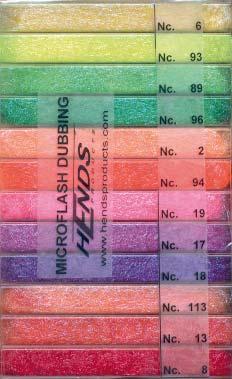 Natural 12 colors dispensor Price 17 UV Ice Dubbings 12 colors