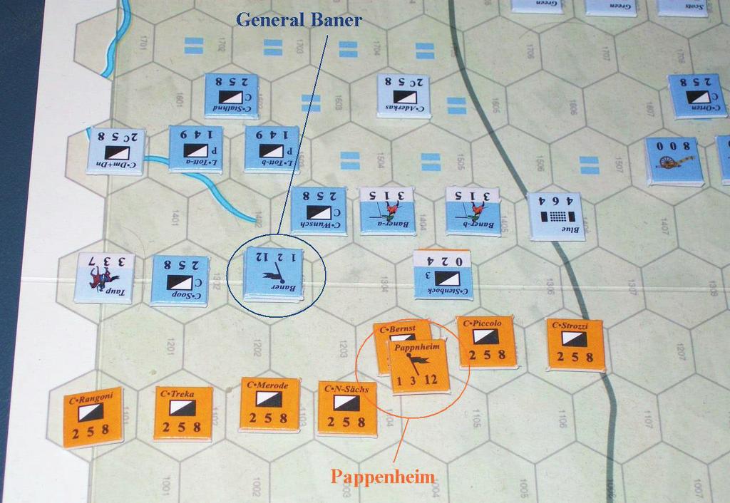 position. At this point, the Swedish Army holds back, waiting for an opportunity to hit a broken flank. Prince John George s Saxon Army is holding up fairly well on the Left Wing.