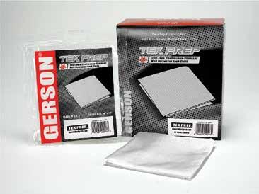 Wax and Silicone-Free. DESCRIPTION SIZE PART # Tek Prep 18 x18 020009C PACKAGING: 12/box, 12 boxes/case BLEND PREP TACK CLOTHS Apertured Nonwoven Substrate Dry Tack.