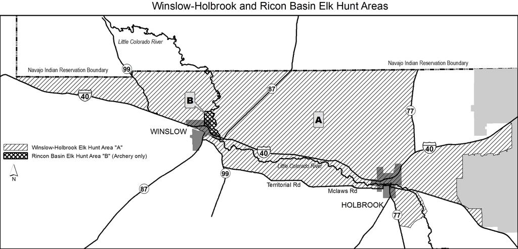 2016 CALENDAR YEAR HUNTING SEASON Hunt Area Boundaries for Rincon Basin Hunt Area (Area B on map): Rincon Basin Hunt Area in Units 4A and 4B - Those portions of Units 4A and 4B beginning at the