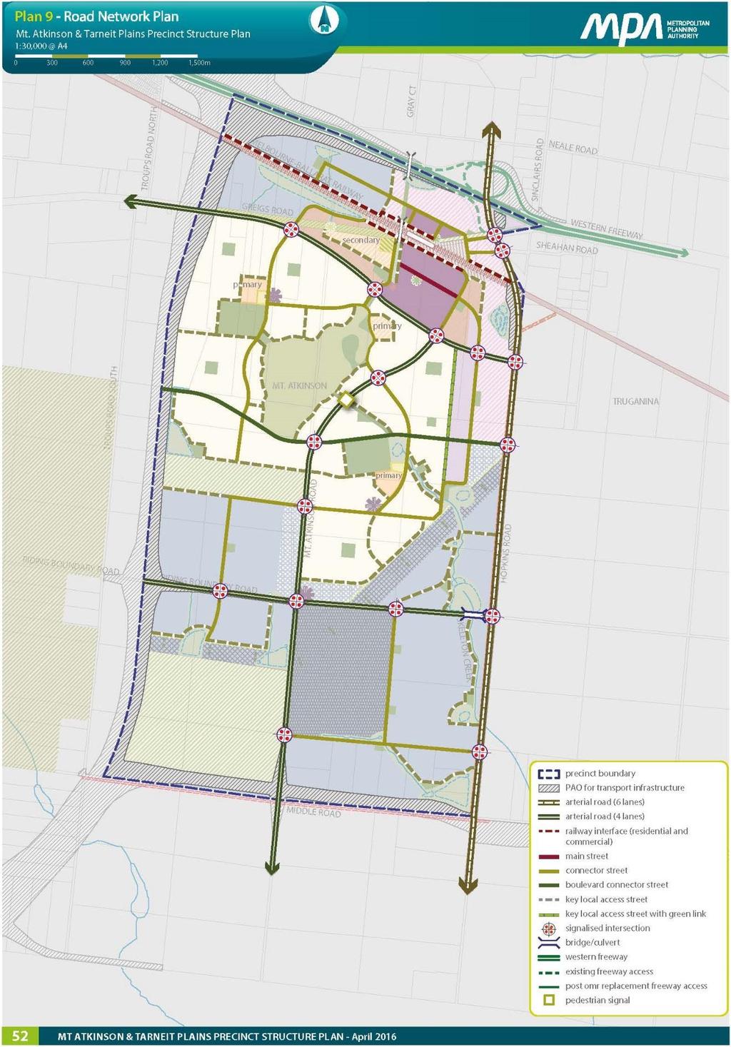 Figure 10: Proposed Road Network Plan (extract from Mt
