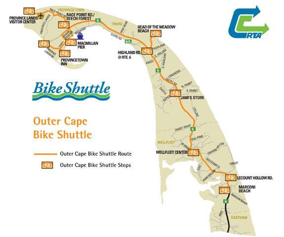 SEASONAL SERVICE PROFILE: OUTER CAPE BIKE SHUTTLE The CCRTA operates an Outer Cape Bike Shuttle in coordination with the Cape Cod National Park Service.