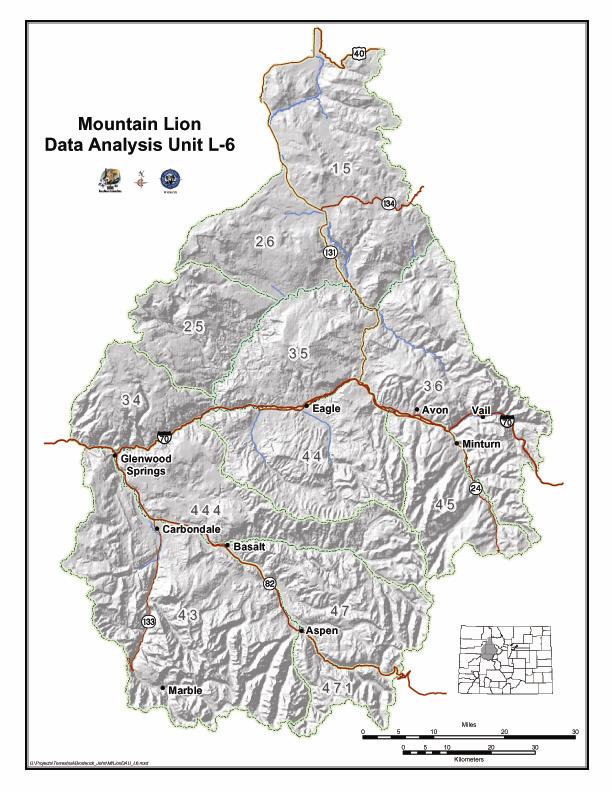 DESCRIPTION OF DAU, HABITAT AND PAST MANAGEMENT Location DAU L -6 is located in west-central Colorado just west of the Continental divide.