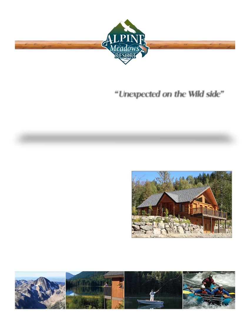Alpine Meadows Resort 3400 Dunn Lake Road Clearwater, BC V0E 1N0 Canada Phone: 1(250) 587-6368 Toll Free: 1-866-587-6368 www.alpinemeadowsresort.com holiday@alpinemeadowsresort.