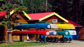 Our main lodge building does not have hotel or motel type rooms. All lodging is in private log cabins, some with a kitchen unit.