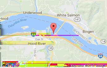 is with: Marina GPS: 45 42.776' N 121 30.173' W Location: Side tie docks on the east end of the Hood River Marina basin ramp.