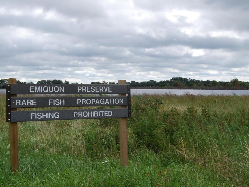 Figure 5. Signage at Fish Preserve Lake at Emiquon Nature Preserve.