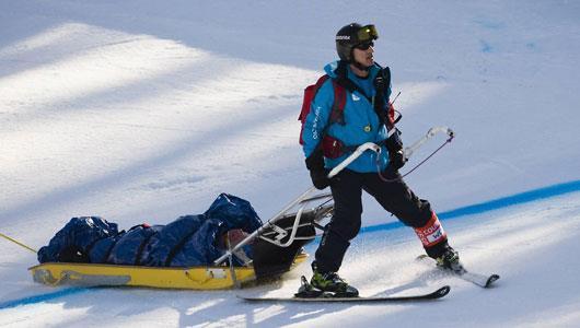 Mountain accidents and injuries Unable to Ski pupil to stay at Hotel with staff member tiredness not an option!