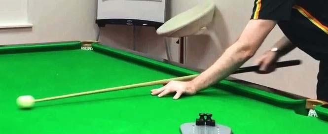 This helps to confirm the eyes can see (or re educate the eyes to see) centre cue ball.
