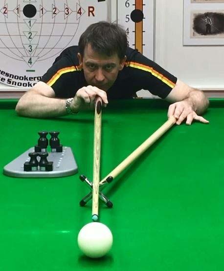 Keep the chin in the same plane and line as the cue, whatever the cue ball height you are aiming at.